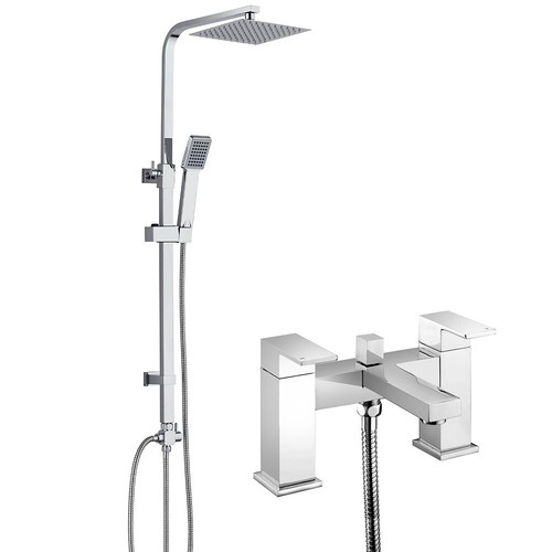 Chrome bath shower mixer - mixer, tap
