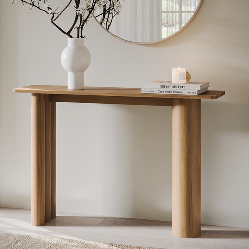 Oak console table - oak,