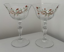 Eternal Beau Pair of Champagne Coupes Dessert Starter Glasses Vintage Excellent