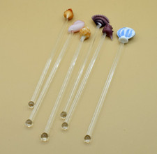 6 Art Glass Stir Sticks