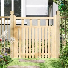 76/90/120cm Outdoor Garden Wood Gate Wooden Gate Pedestrian Gate With Latch Kits