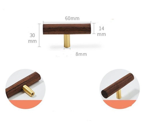 Walnut wood cabinet - cabinet, handles