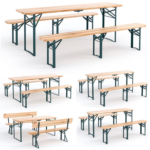 Wooden picnic bench table - picnic,