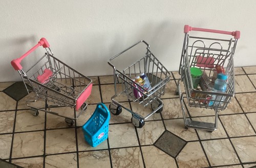 Miniature shopping trolleys - shopping,