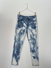 Bleachers Punk Jeans Light Blue/White W34 L34 Slim Fit Unique