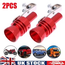 2PC XL Aluminum Car Turbo Sound Simulator Whistle Roar Loud Exhaust Pipe Booster