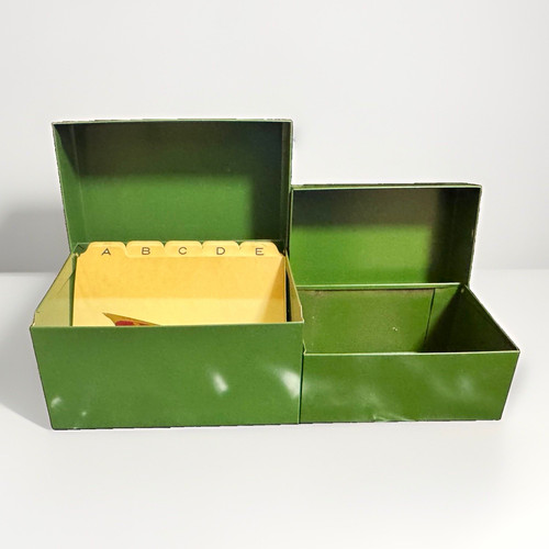 Vintage green metal - green, recipe