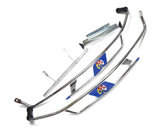 VESPA GS160 SS180 RALLY SPRINT GTR SUPER CHROME SIDE CRASHBARS FLORIDA BARS BLUE