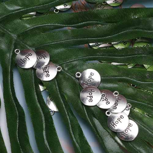 100 pcs hope tag charm - 100, word