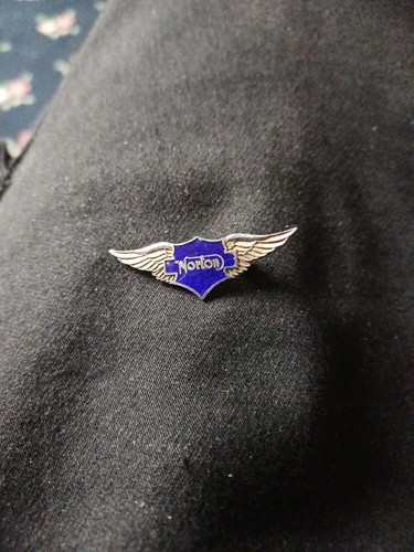 Vintage norton wings pin badge - wings,