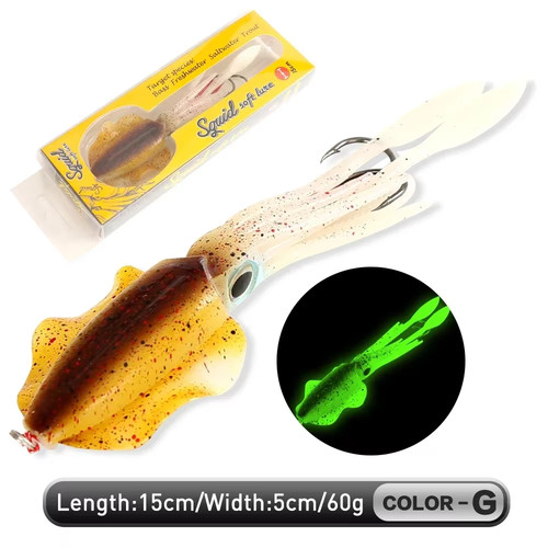 Soft squid bait - luminous, uv