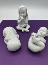 Royal Copenhagen Porcelain Baby Figurines Set of 3, Models 028 030 & 031 Denmark