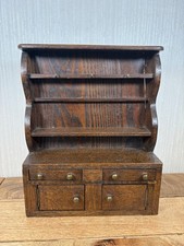 Vintage Wooden Miniature Sample Apprentice Piece Dolls Welsh Dresser