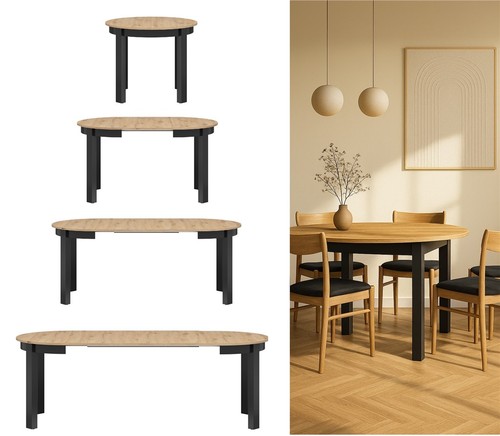 Round dining table - round,