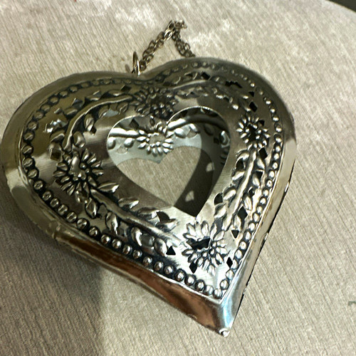 Silver polished metal - metal, heart