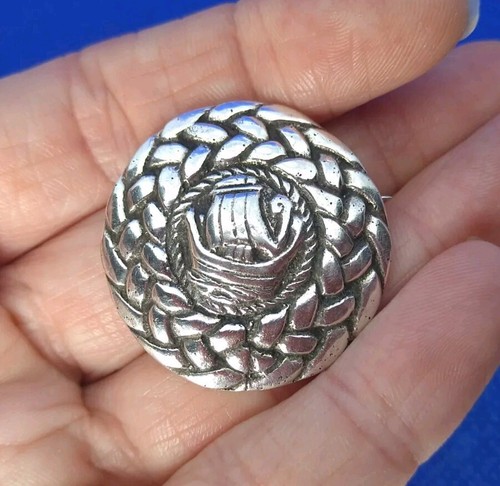Vintage silver viking ship - viking,
