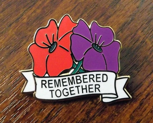 Purple poppy badges - purple,