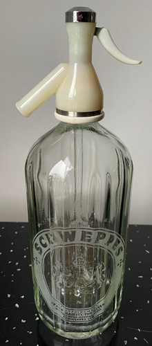 Vintage retro schweppes etched - vintage,