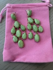Stella and Dot Lily Chandelier Earrings Pear Green RARE Hard to Find 2013