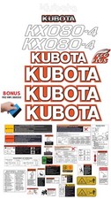 Fits KUBOTA KX080-4 Decal Kit MINI EXCAVATOR / safety decals /3M VINYL