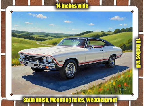 Metal sign 1968 chevrolet - metal,