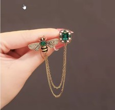 AB Classic Rhinestone & Enamel Lapel Pin and Bee Brooch - 10% discount available