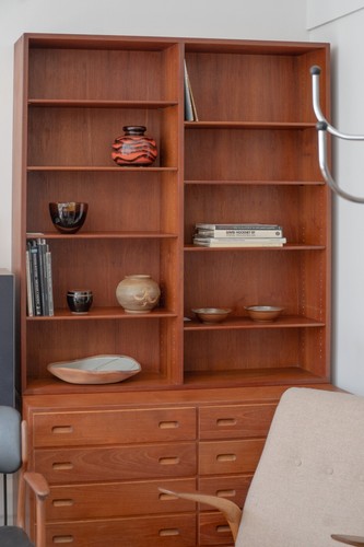 Mid century teak wall - mid-century,