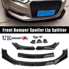 UK Gloss Black Front Bumper Lip Body Kit Spoiler For Audi A1 A3 S3 A5 S4 A6 8P