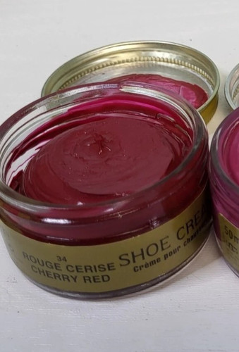 Cherry red leather shoe - red,