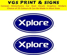 ELDDIS XPLORE OVAL CARAVAN MOTORHOME STICKERS DECAL CHOICE OF COLOURS #018