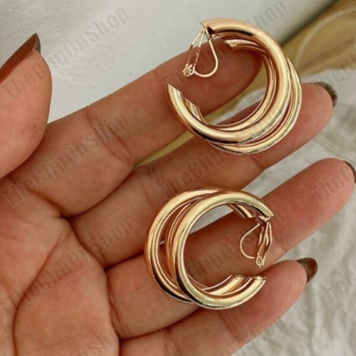 Clip chunky gold fashion - clip, on