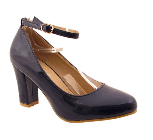 Womens block heel - ankle, strap