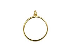 9ct Yellow Gold Full Sovereign Plain Pendant Mount 9ct Gold Coin Mount
