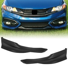 Front Bumper Spoiler Splitter Lip For 2014-2015 Honda Civic Coupe HFP-Style 2pc