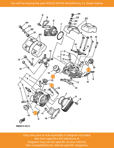 Yamaha ring 93210 44704 - o-ring,, oem
