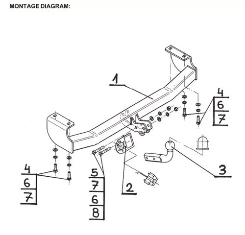Swan neck tow bar for - tow,