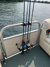 EasyOn! The Portable Pontoon Fishing Rod Holder with Latching Black!