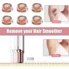 6 Pcs Rose Gold-Plated Facial Hair Remover Replacement Heads Suit for First Gen