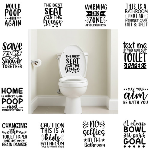 Bathroom stickers quote - stickers,