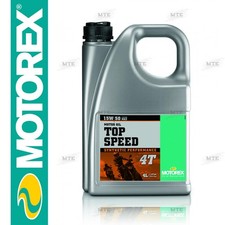 Motorex Top Speed 4T SAE 15W/50 4L Engine Oil Synthetic JASO MA2 15W50 Top Speed