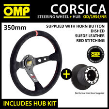 fits BMW E30 ALL MODELS 83-90 OMP CORSICA 350mm SUEDE LEATHER STEERING WHEEL KIT