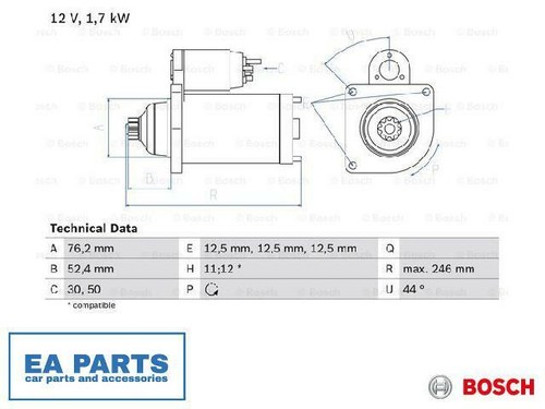 Starter for beetle bora - starter, vw