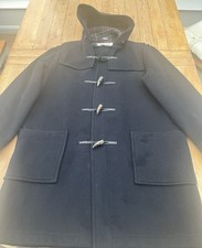 Montgomery Men's Duffle Coat Size 46 Wool Overcoat with Horn Toggle England