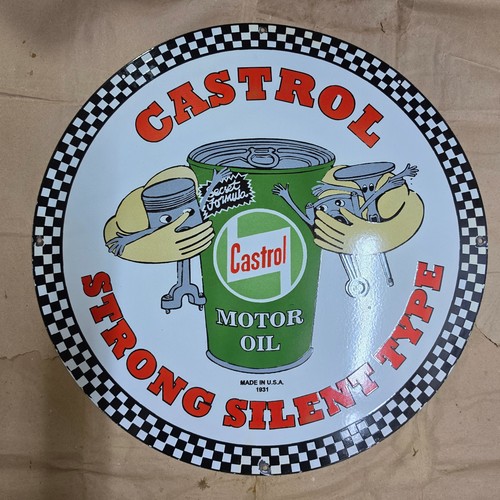 Castrol motor oil porcelain - motor,