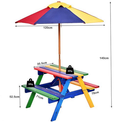 Kids picnic table bench - picnic, set