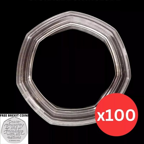 100x 50p coin capsules direct - 50p,