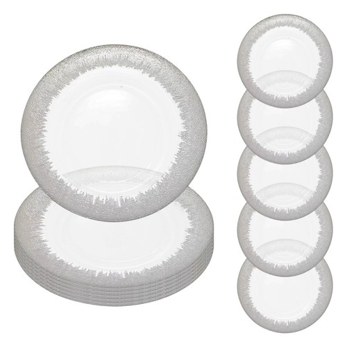 Glass charger plates christmas - glass,