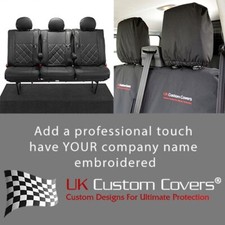 Renault Trafic Crew Cab Rear Seat Covers Leatherette With Emb (2024 On) 1028 Bem