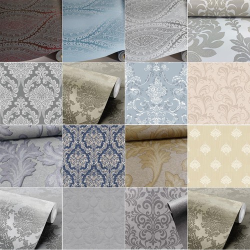 Floral damask wallpaper - floral,