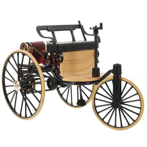 Black vintage alloy tricycle - black,